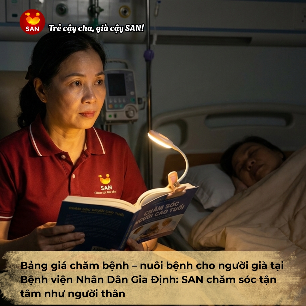 chăm bệnh người già Bệnh viện Nhân Dân Gia Định