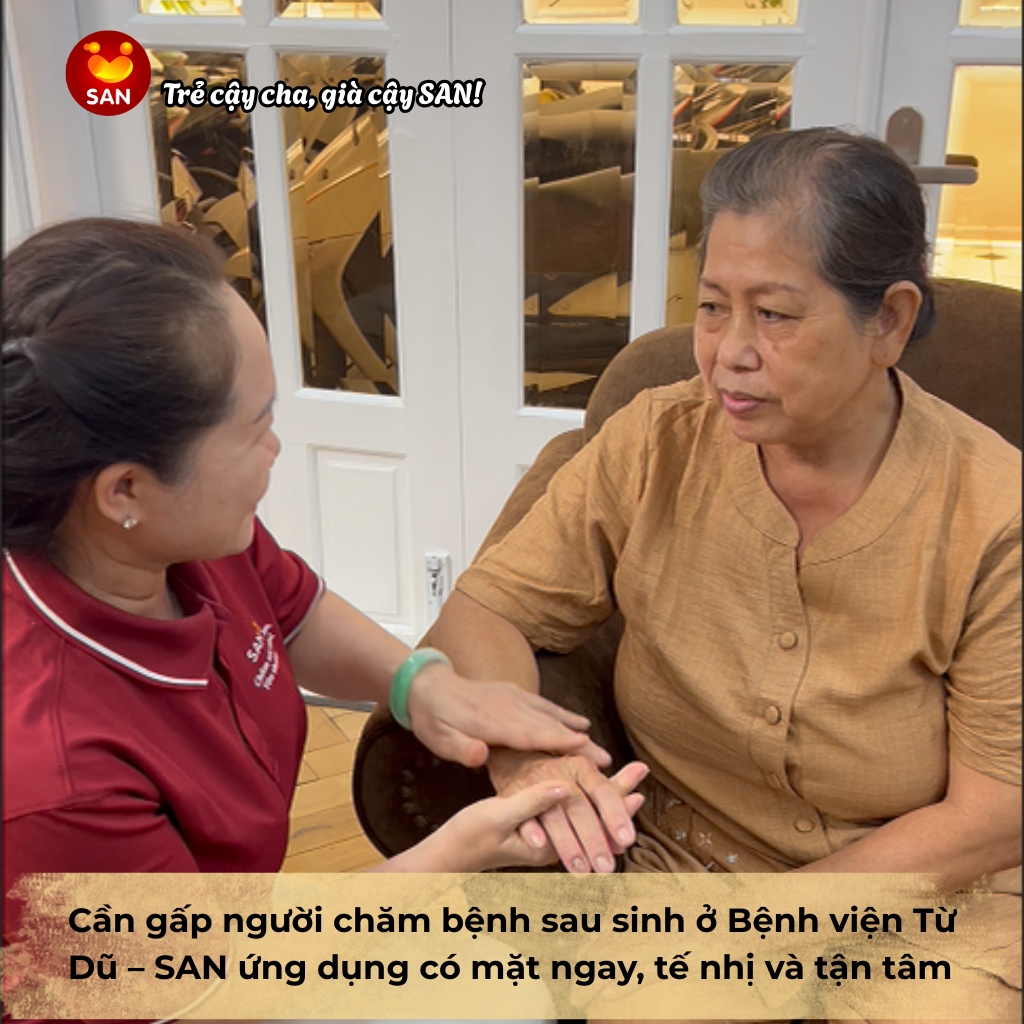 người chăm bệnh cho bé ở Bệnh viện Nhi Đồng 1