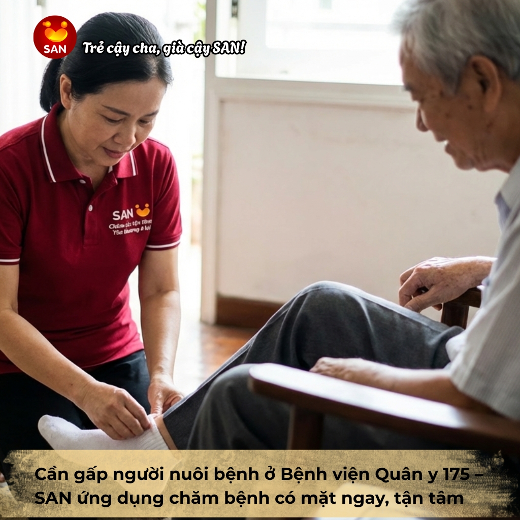 Người nuôi bệnh ở Bệnh viện Quân y 175