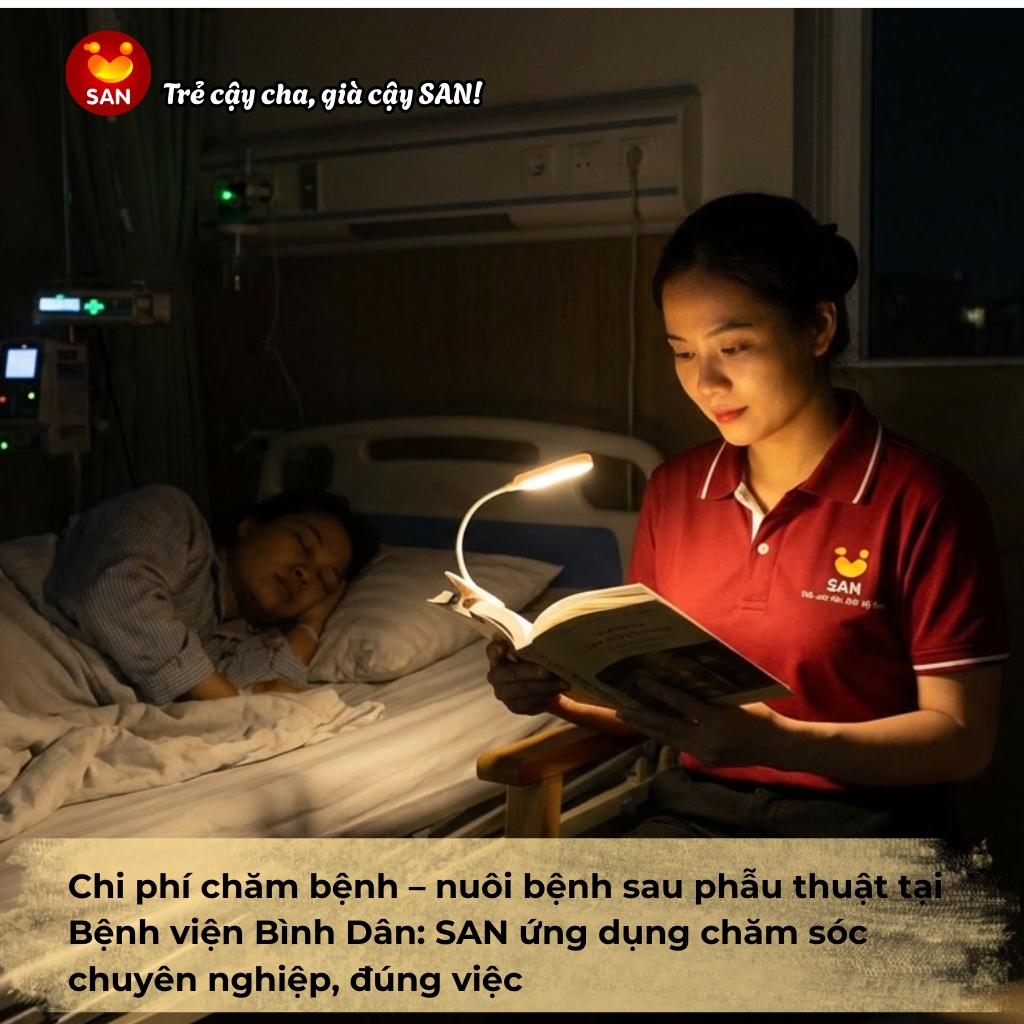 chi phí chăm bệnh sau phẫu thuật Bệnh viện Bình Dân