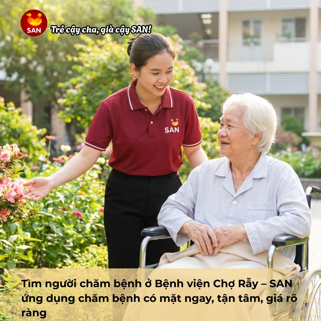 tìm người chăm bệnh ở Bệnh viện Chợ Rẫy